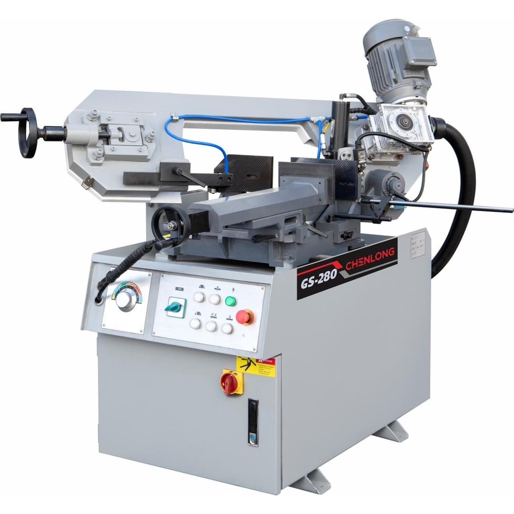 Изображение товара Полуавтоматический ленточнопильный станок с поворотной пильной рамой Chenlong GS-280 4687207022293