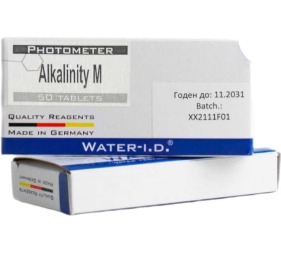 Изображение товара Таблетки для фотометра Water-i.d. щелочность КЕНАЗ Alkalinity-M 50 штук (5 блистеров) TbsPTA50