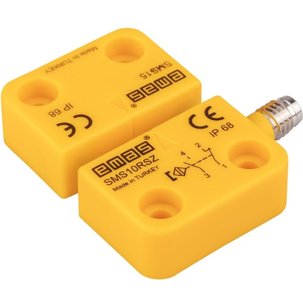 Изображение товара Магнитный датчик Emas 1НЗ+1НО IP68 разъем M8_4 5мм срабатывание