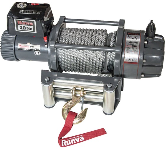 Изображение товара Электрическая лебёдка RUNVA 24V 20000 lbs влагозащищенная EWB20000U24V
