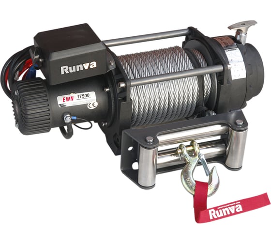 Изображение товара Электрическая лебёдка RUNVA индустриальная 12V 17500 lbs 7930 кг EWN17500U
