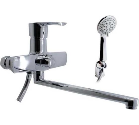 Изображение товара Смеситель дванны Damento ANCORA BA01.10, шаровый, хром, излив 300 мм, лейка 3 режима (1/10) 000233