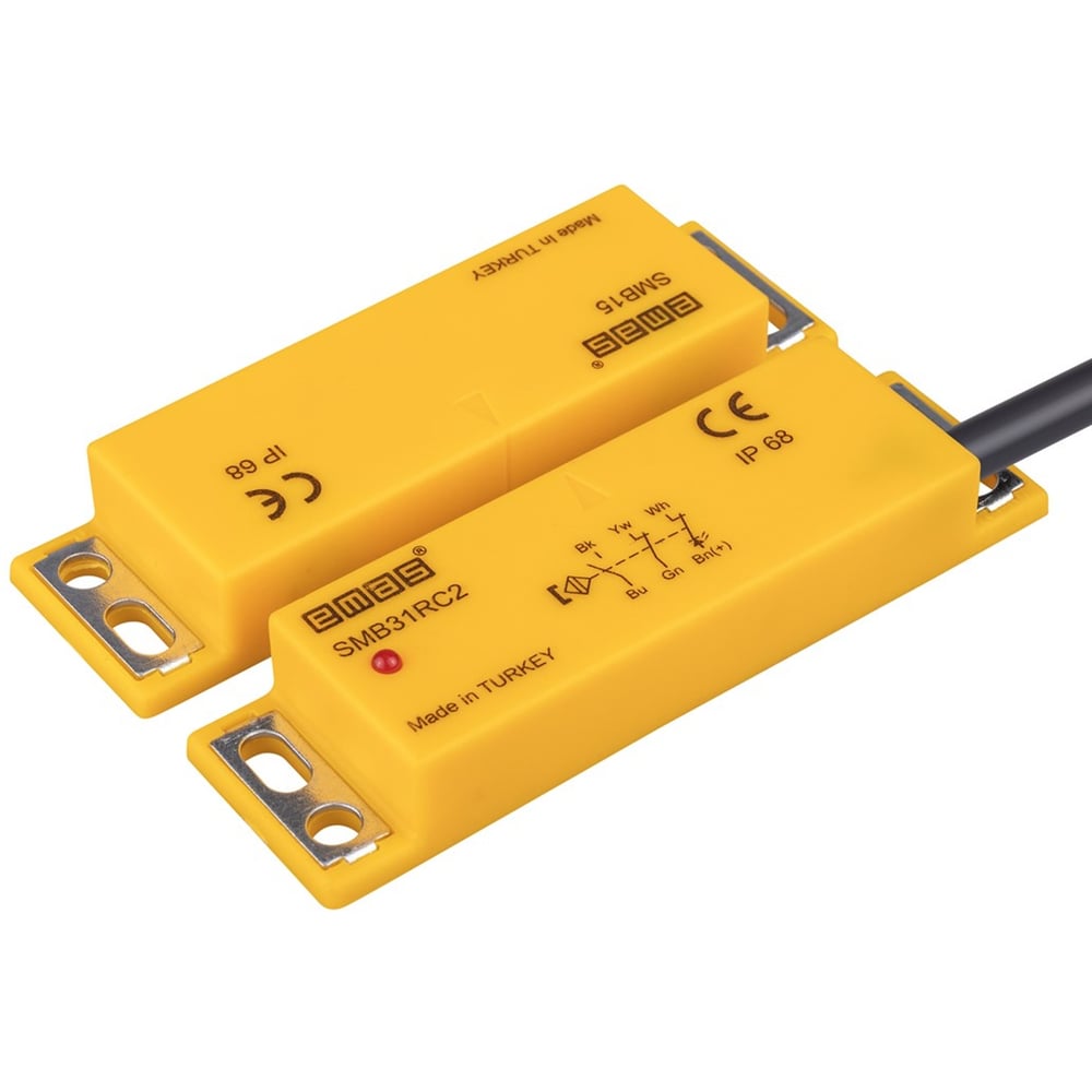 Изображение товара Магнитный датчик Emas 2НЗ+НО IP68 провод 2м с индикацией LED