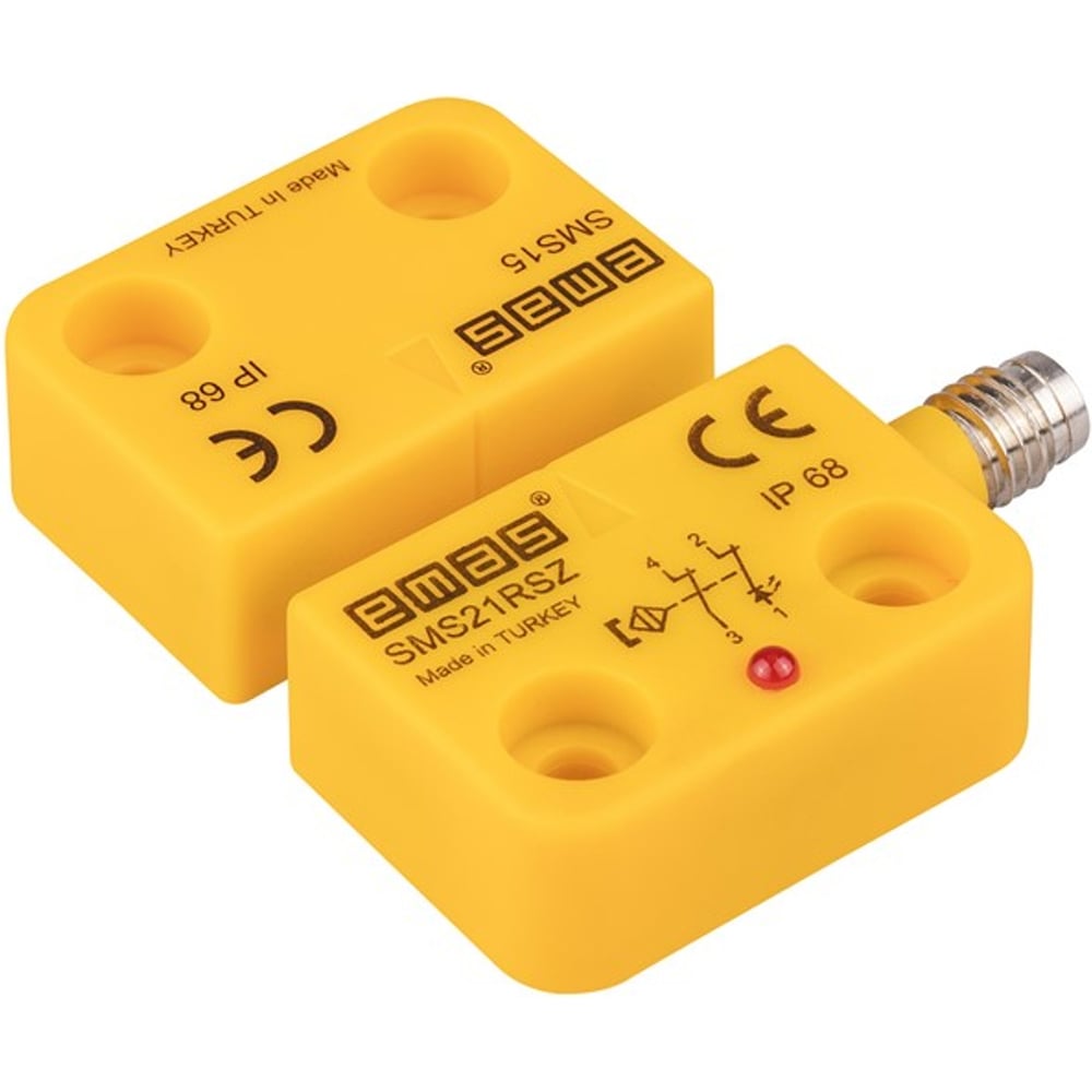 Изображение товара Магнитный датчик Emas 2НЗ IP68 с разъемом M8_4 для автоматизации и контроля