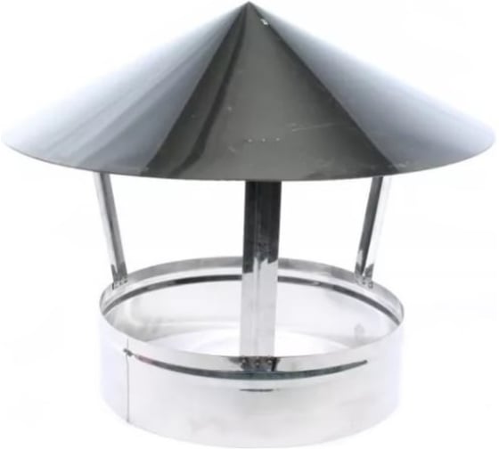 Изображение товара Зонт для дымохода KRAFTAIR на трубу 115 мм D115 Нерж Aisi 430 0.5мм