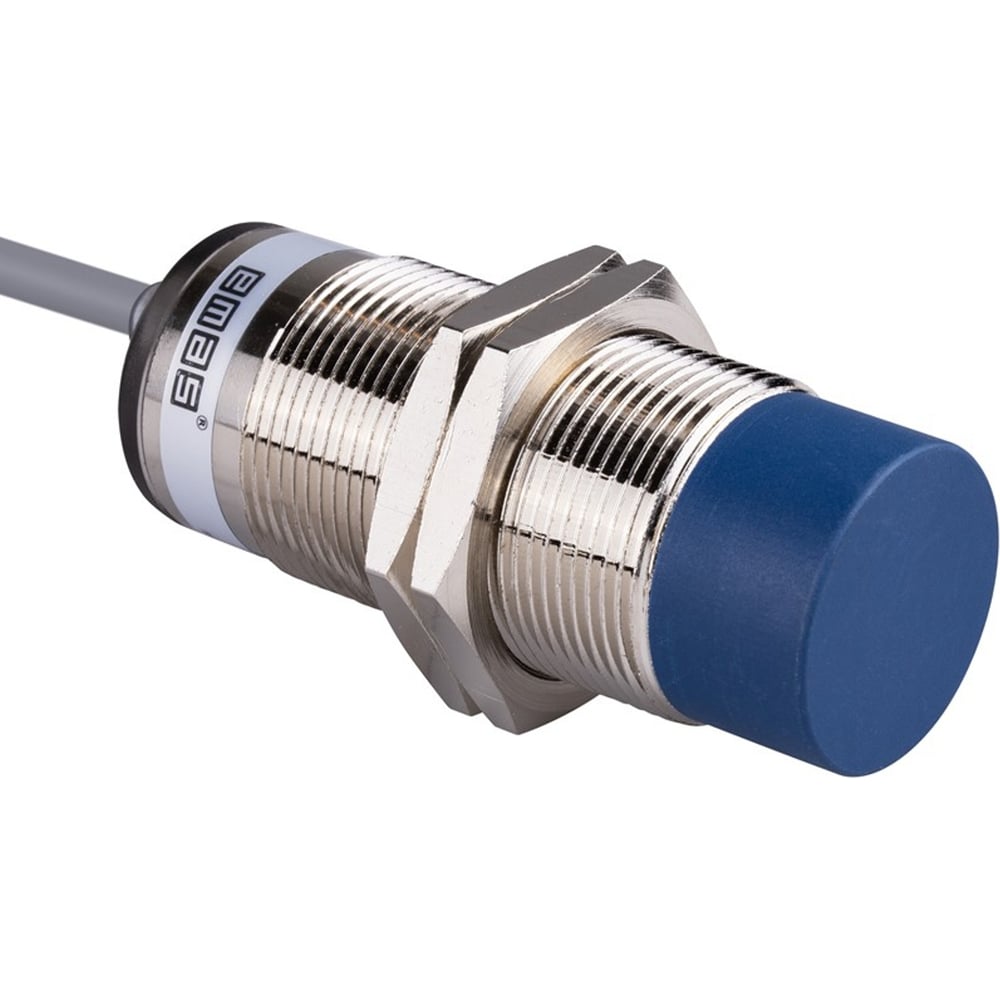 Изображение товара Ёмкостный датчик Emas NPN-НО с кабелем 2м, выступающий, металл, 3-15мм