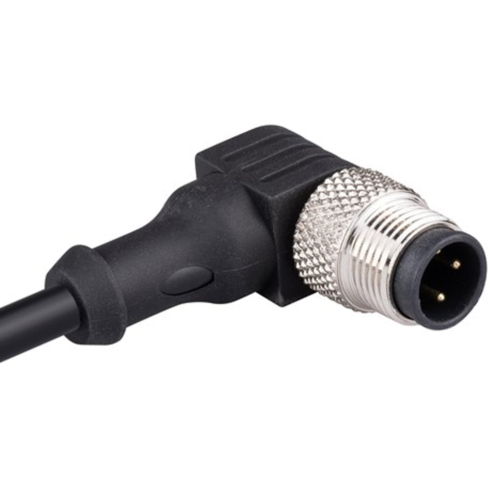 Соединительный кабель Emas 5м, со штепселем M12_3, 90 градусов, ПВХ, IP68 SKM12F3DXV5