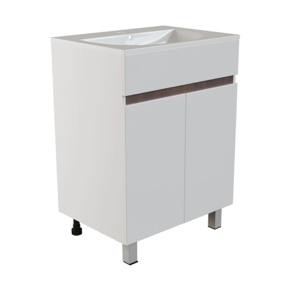 Изображение товара Тумба для ванной MIXLINE БРИКС-60 с двумя ящиками современная мебель