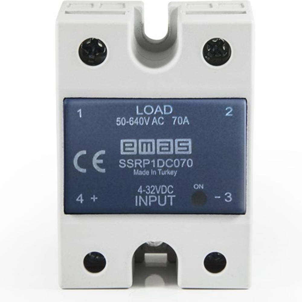 Изображение товара Твердотельное реле Emas 4-32 VDC 1 фаза 70A монтаж на панели SSRP1DC070