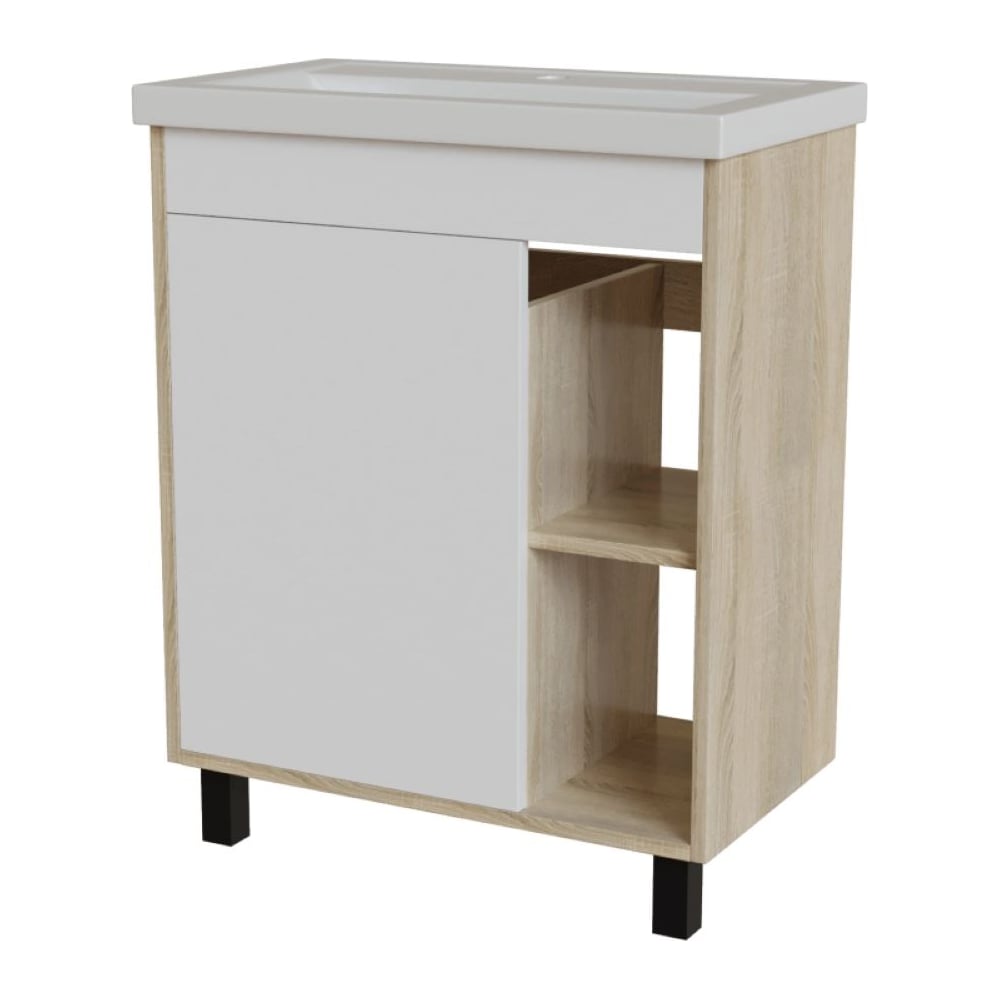 Изображение товара Тумба для ванной MIXLINE МИЛТОН-70 Дуб сонома белый под раковину Фостер 70