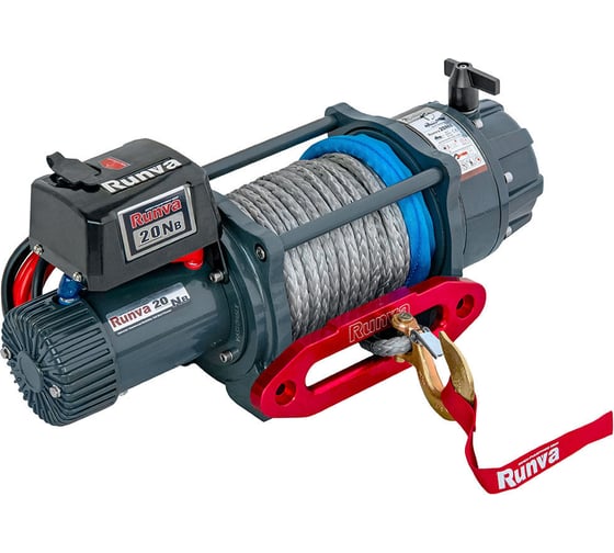 Изображение товара Электрическая лебёдка RUNVA 24V 20000 lbs влагозащищенная синтетический трос EWB20000USR24V