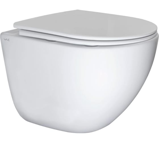 Изображение товара Унитаз подвесной безободковый WAVE RONDO Tornado3.0 сид. дюропласт, микролифт, быстросъем, белый глянец XL 557186