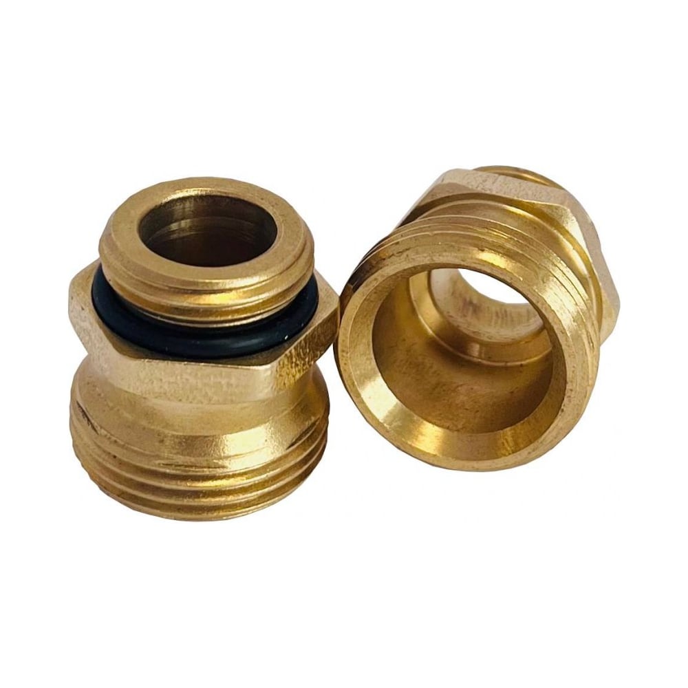 Изображение товара Латунный ниппель переходной под евроконус G1/2''НР-G3/4''ЕК с резиновым кольцом