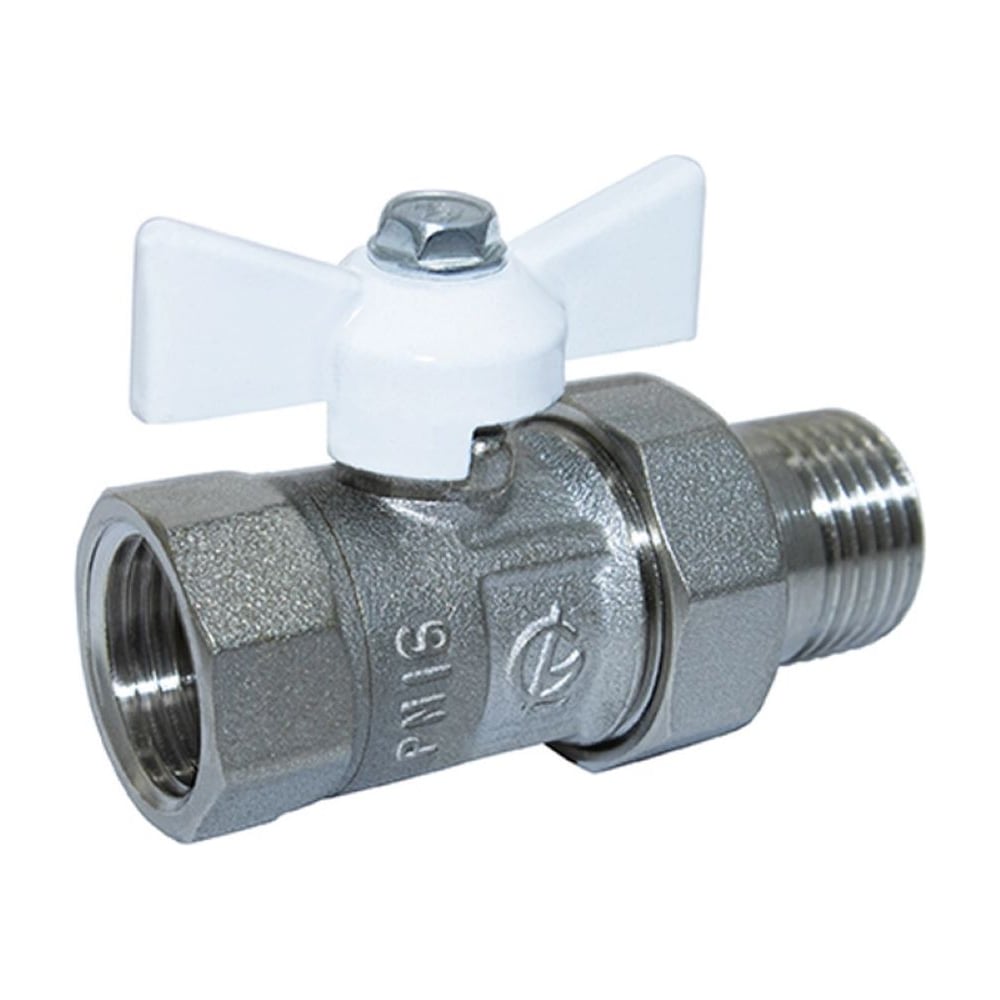 Изображение товара Кран шаровой Галлоп 1/2'' бабочка белая 11б27п1 Практик