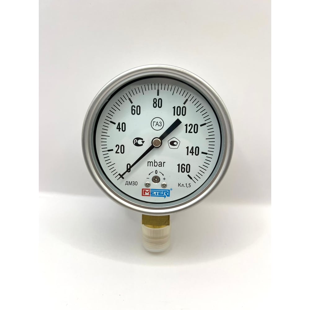 Изображение товара Манометр МЕТЕР ДМ 30-100-1-G 0-160 мбар радиальное соединение