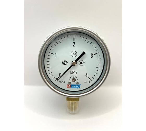 Изображение товара Манометр МЕТЕР ДМ 30-100-1-M Р=0..4 kPa M20x1,5 кл.1,5 8242