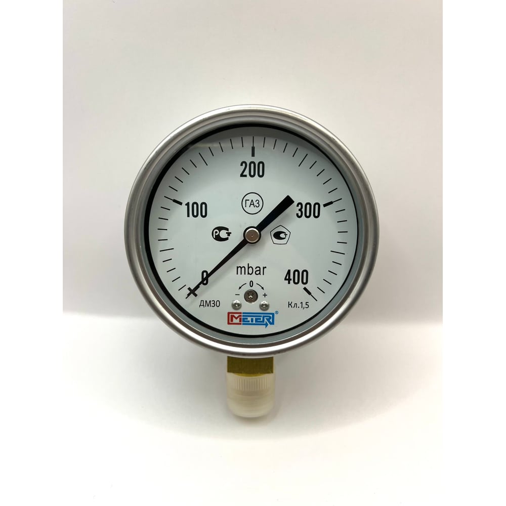 Изображение товара Манометр МЕТЕР ДМ 30-100-1-G 0-400 мбар G1/2 радиальное соединение