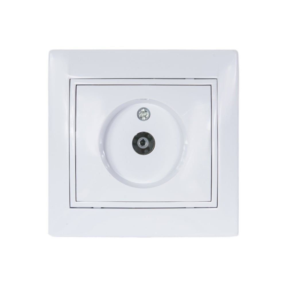Изображение товара Розетка телевизионная белая с скрытой проводкой 3А 75 Ом 960 МГц