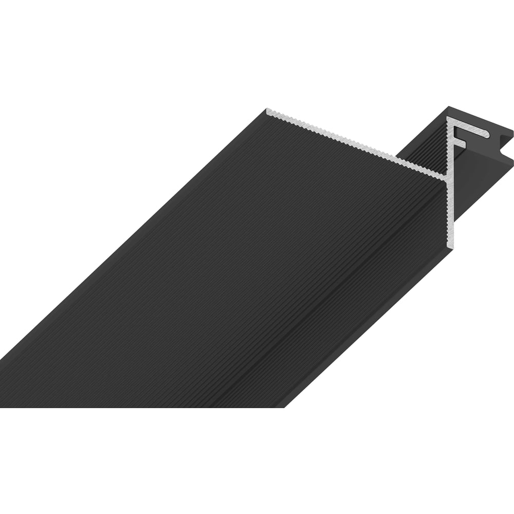 Изображение товара Теневой профиль с демпфером KRAAB TEN 2м.п. 99.4.2 для скрытого монтажа черный алюминий