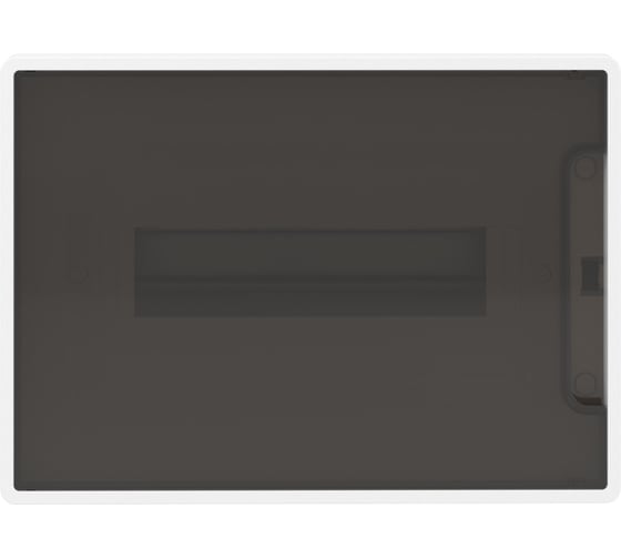 Изображение товара Щиток встраиваемый DKC 12 модулей, белый, с тонированной дверцей, с 2 шинами PEN на 8 и 6 отверстий 1 шт F12B1WDDIY