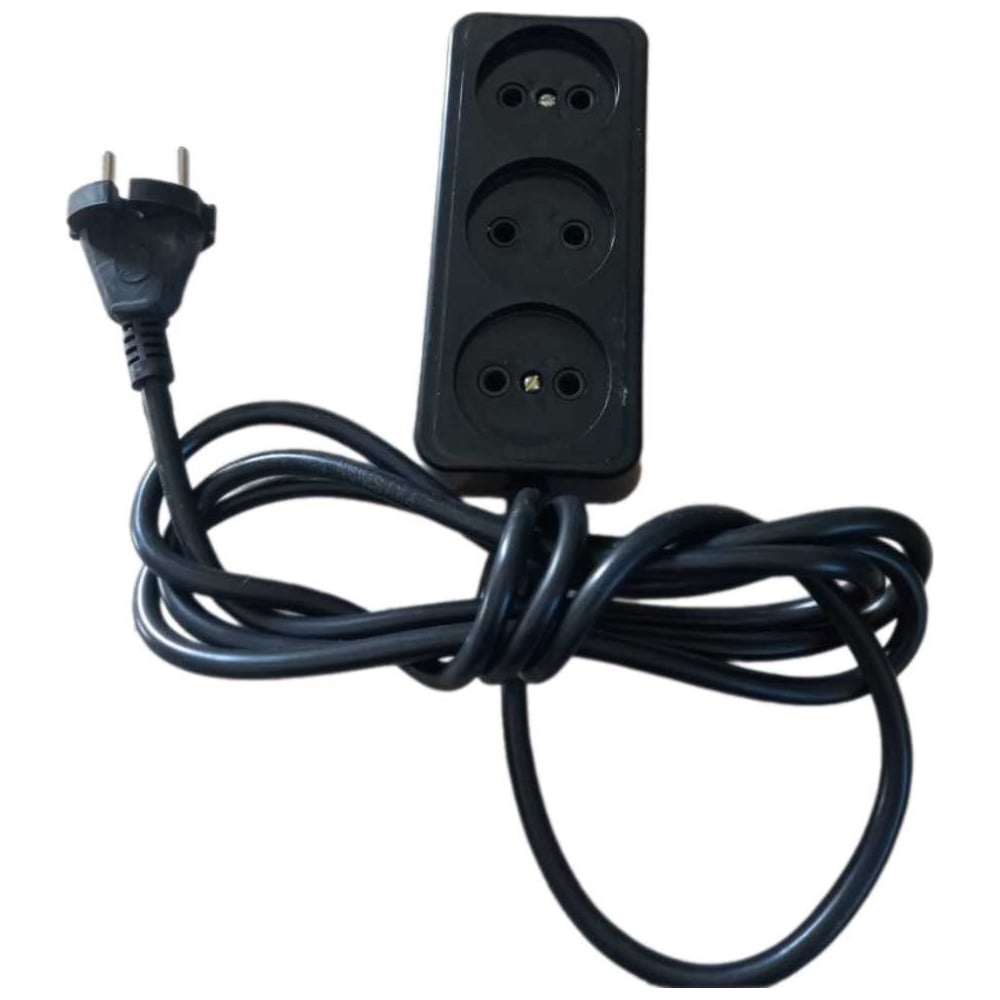 Изображение товара Удлинитель сетевой Ливны-Электро ПВС 3 розетки 2 метра черный