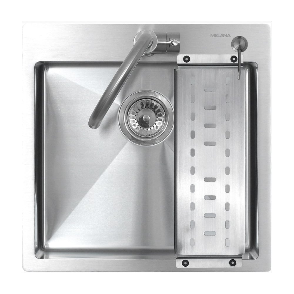 Изображение товара Мойка MELANA R5050H ProfLine 3,0/200 САТИН врезная квадратная с дозатором