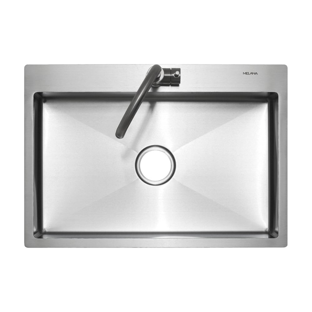 Изображение товара Мойка MELANA R7050H из нержавеющей стали врезная прямоугольная 700х500 мм