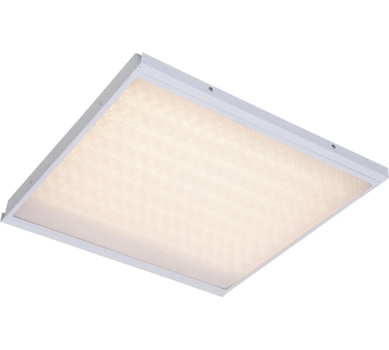 Изображение товара Универсальный офисный светодиодный светильник Ledcraft Клип-ин 80 Вт IP54 605x605x48 мм 3000К Призма 1619040012