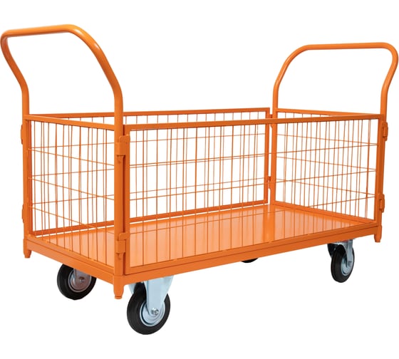 Изображение товара Тележка платформенная с сетчатыми бортами 600х1200 Gigant ТПС-004