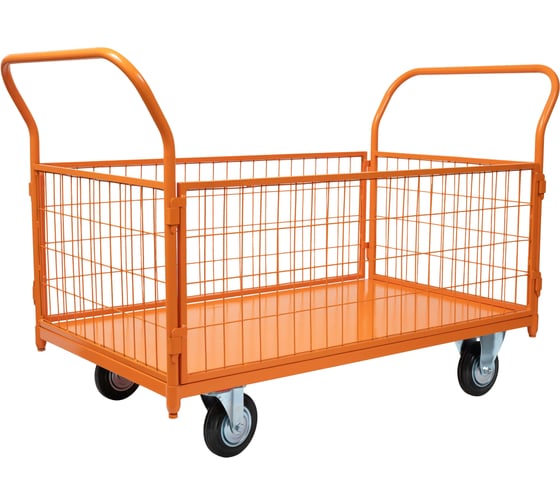 Изображение товара Тележка платформенная с сетчатыми бортами 700х1200 Gigant ТПС-005