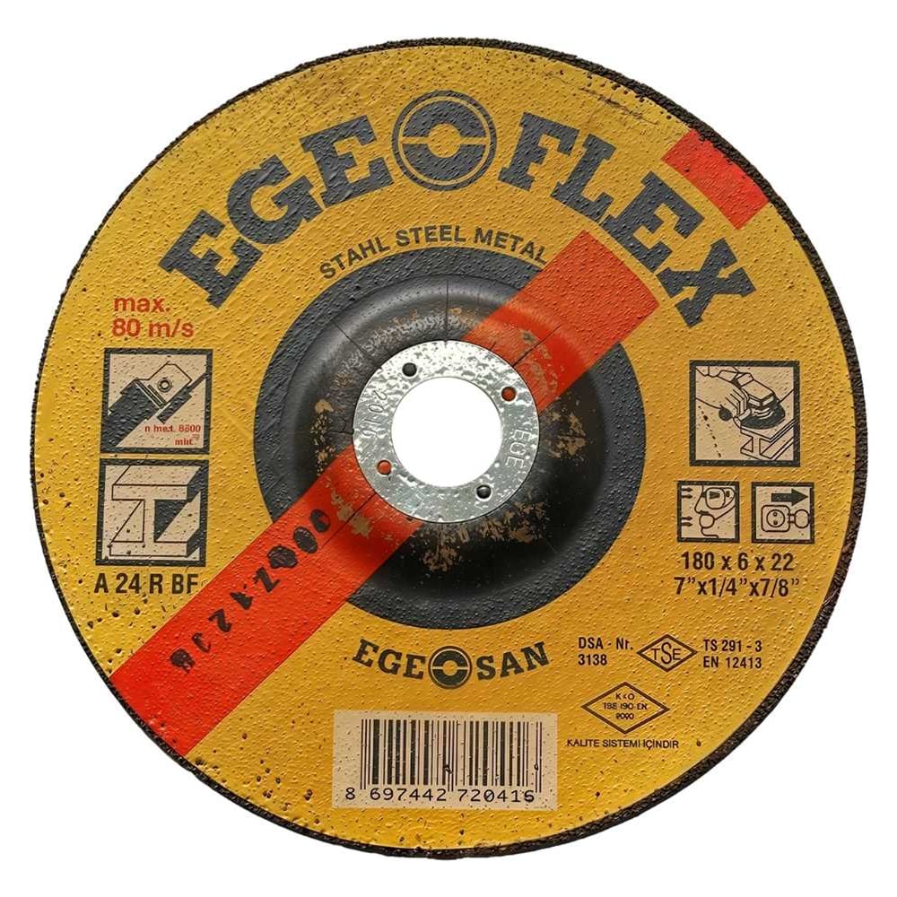 Изображение товара Диск шлифовальный по металлу SAMGRUPP Ege Flex 180x6x22 мм 10 шт SR-117000059-10