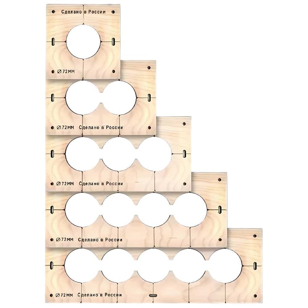 Изображение товара Шаблон для подрозетников Estente 5 отверстий диаметром 72 мм профессиональный