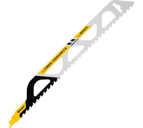 Изображение товара Полотно для сабельной пилы GRAFF по газобетону и кирпичу 455 мм S2243HM, 1 шт. в блистере 192455