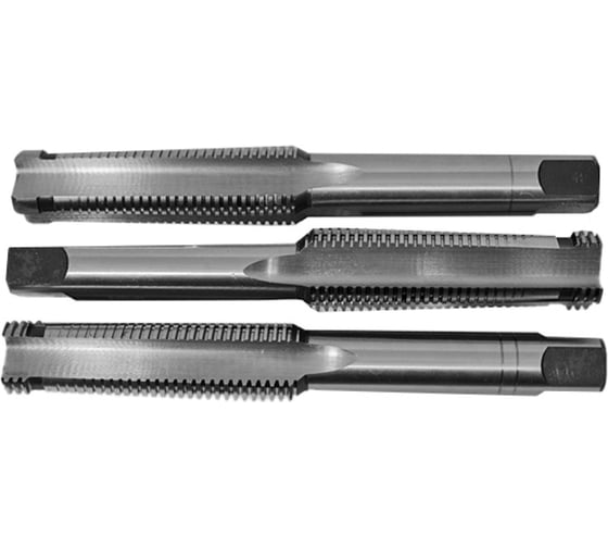 Изображение товара Метчик трапецеидальный Tr32х3 машинно-ручной HSS левый 3шт компл. L=200мм Beltools ri.291.380