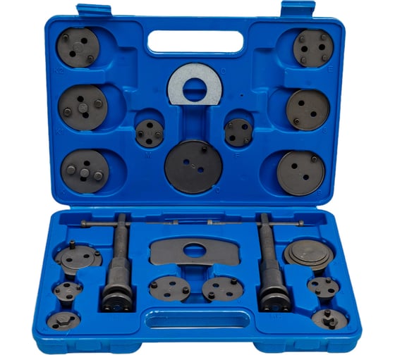 Изображение товара Инструмент для обслуживания тормозных суппортов WIEDERKRAFT набор 18 предметов WDK-214370