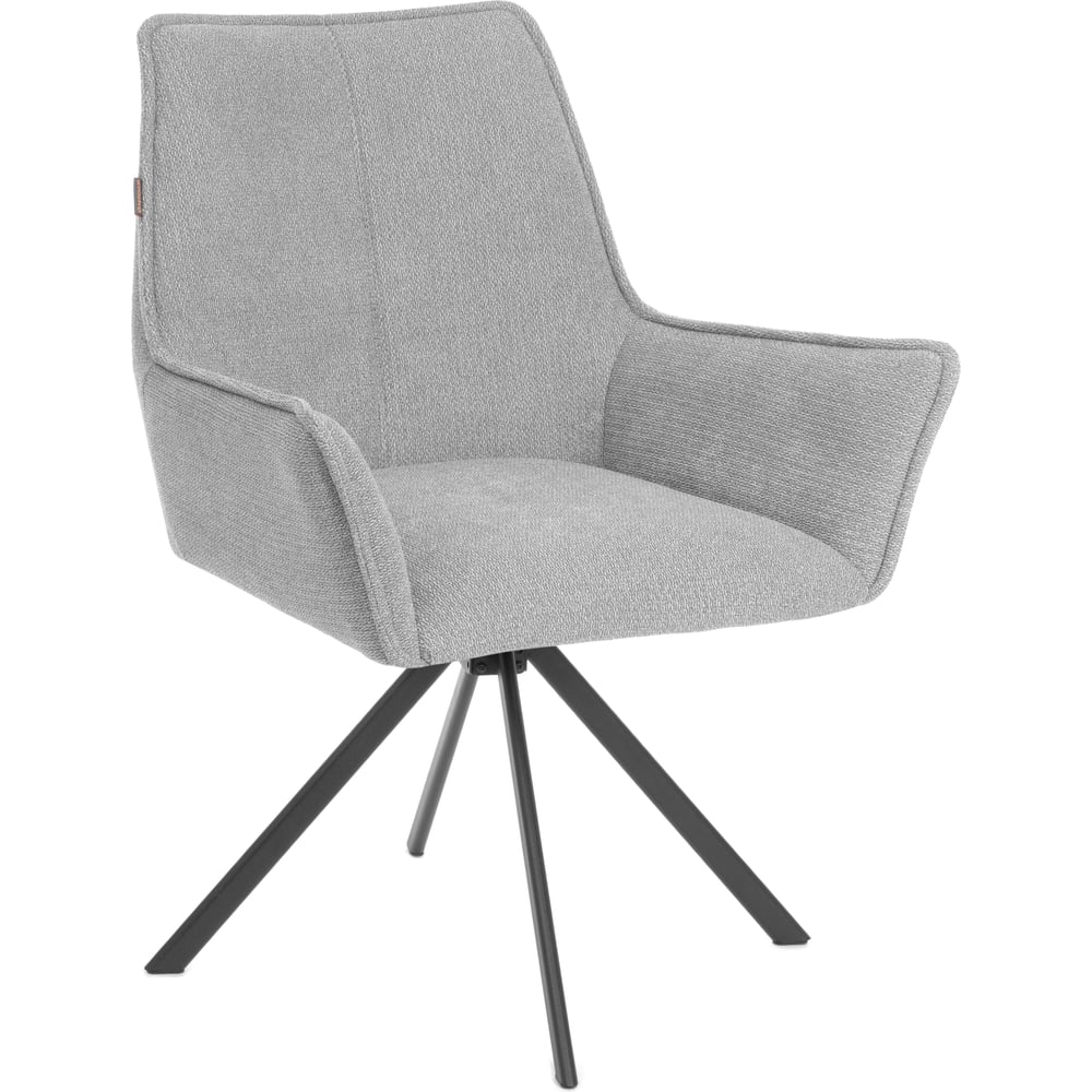 Изображение товара Кресло Tetchair Murano опора 360 велюр букле светло-серый стиль лофт