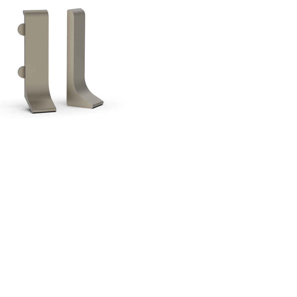 Изображение товара Заглушки для плинтуса ДИАЛ 40 мм ШАМПАНЬ матовые комплект 4 шт