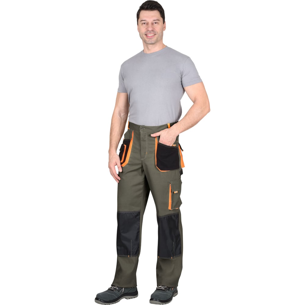 Изображение товара Мужские брюки СИРИУС МАНХЕТТЕН оливковые с вставками р. 88-92