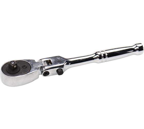 Изображение товара Трещотка на шарнире JTC 1/4", 45-зубцовая, с фиксацией, с металлической рукояткой, длина 155 мм, 3060 431955