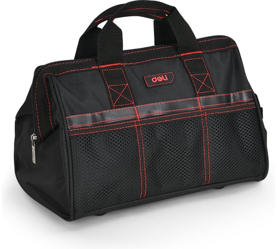 Изображение товара Сумка для инструментов DELI Black Edition DL430903 (32х25х22 см, 6 карманов, ткань Oxford 600D) 215836