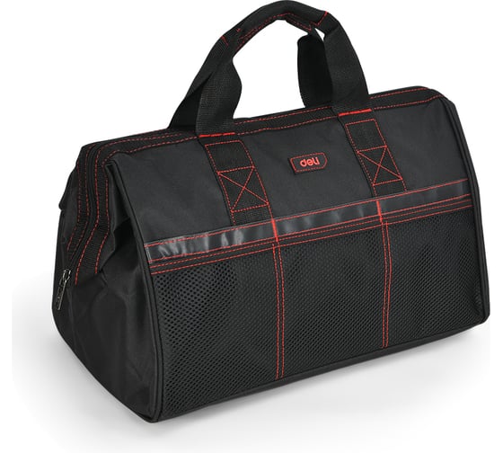 Изображение товара Сумка для инструментов DELI Black Edition DL430907 (45х32х29 см, 6 карманов, ткань Oxford 600D) 215851