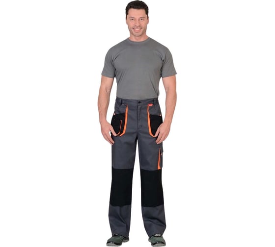 Изображение товара Брюки СИРИУС МАНХЕТТЕН-Р темно-серые с оранжевым и черным, р104-108/182-188 101540-р