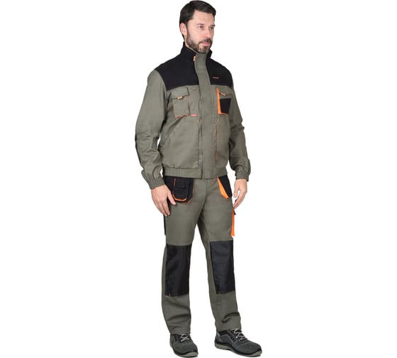 Изображение товара Куртка СИРИУС МАНХЕТТЕН короткая, оливковая с оранжевым и черным, р 112-116/170-176 112446