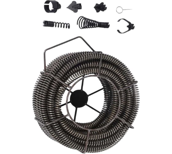 Изображение товара Комплект прочистных спиралей TD-tools 32 мм x 5.5 м - 4 шт на барабане антикоррозионная обработка TD773205x