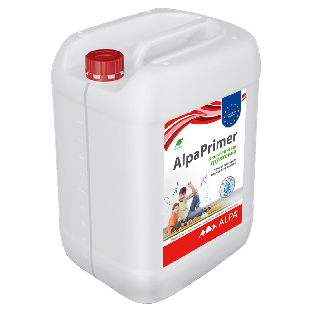 Изображение товара Грунтовка акриловая ALPA ВД PRIMER 9 л для внутренней отделки стен и потолков
