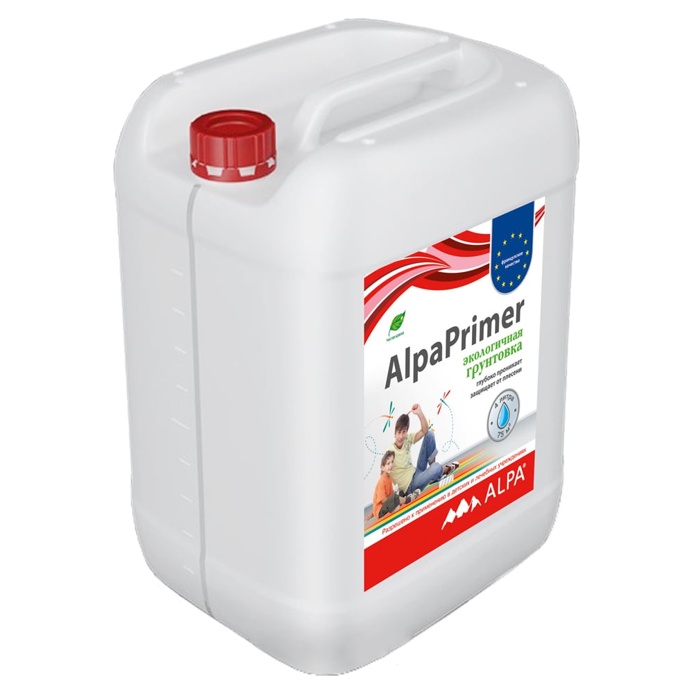 Изображение товара Грунтовка акриловая ALPA ВД PRIMER 4 л для внутренней отделки стен и потолков