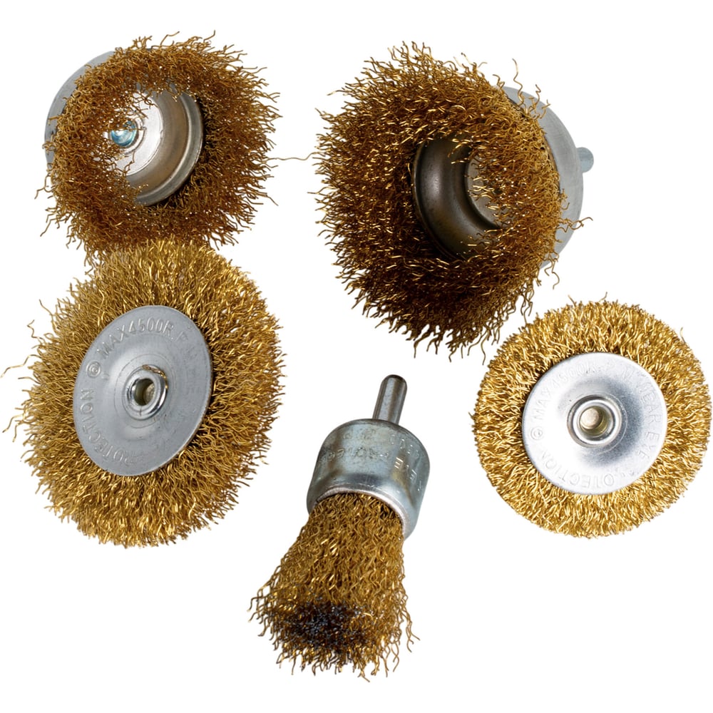 Изображение товара Набор щеток-крацовок VIRA для удаления ржавчины 5шт 25, 50, 65 мм