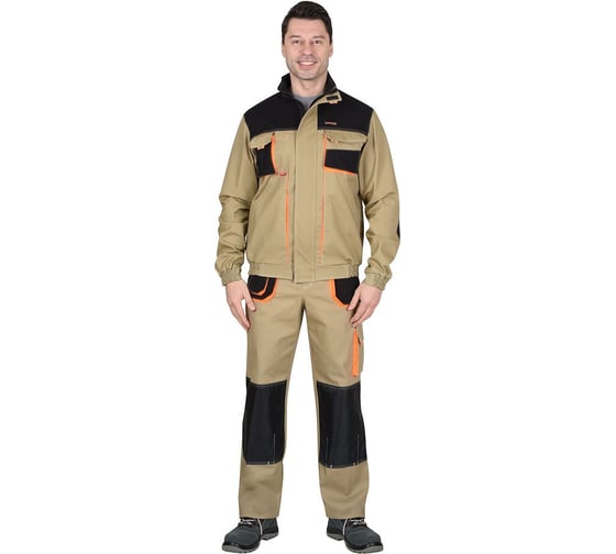 Изображение товара Куртка СИРИУС МАНХЕТТЕН-Р короткая песочный с оранжевым и черным р. 96-100/170-176 106192-р