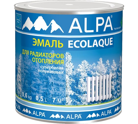 Изображение товара Экоэмаль для радиаторов ALPA 0.5 л 3488570018316