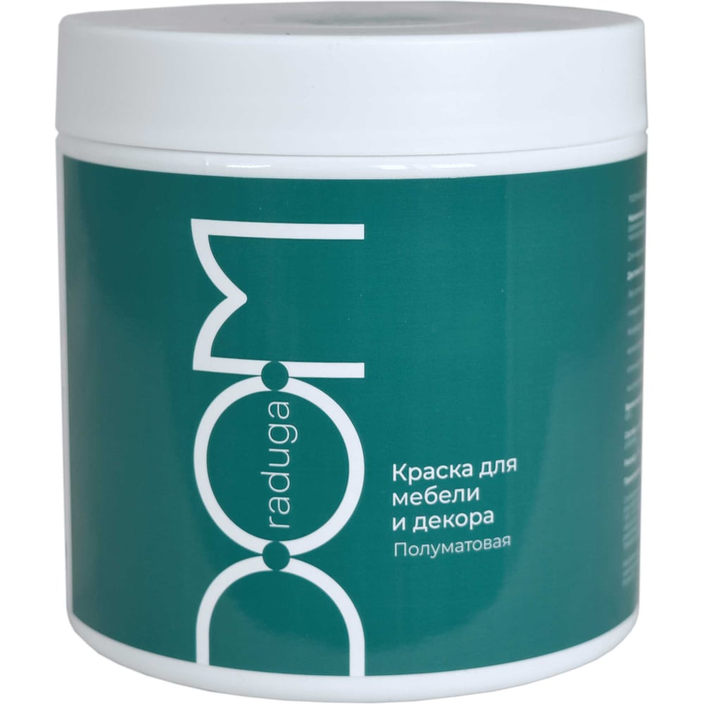Изображение товара Профессиональная краска для мебели Радуга ВД-АК-1111 DOM белый 0,5 кг